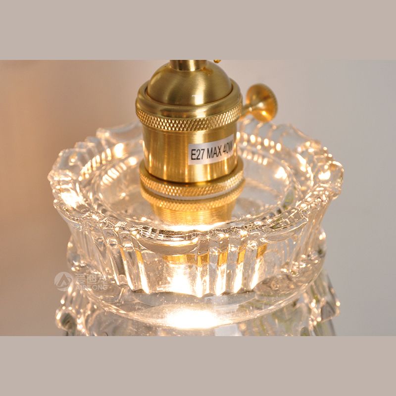 Modern Simplicity Cup Wall Mounted Light Fixture Clear Glass Wall Mount Light Fixture for Living Room