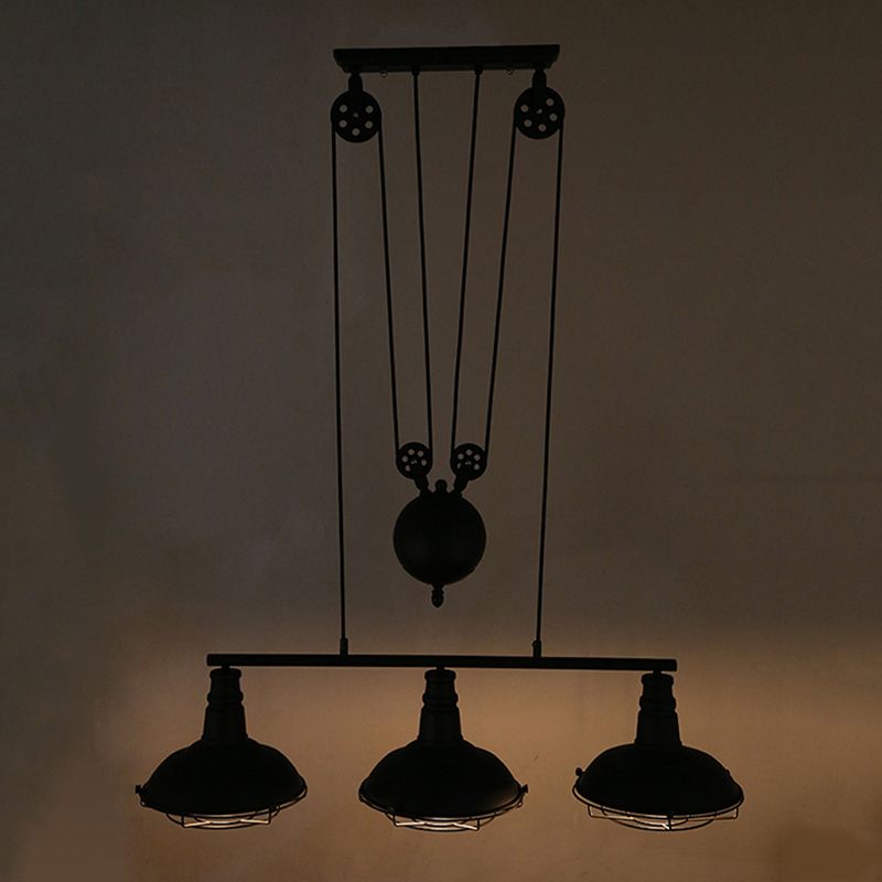 Industrial Island Pendant Lights Metal Multiple-Light Island Light Fixtures