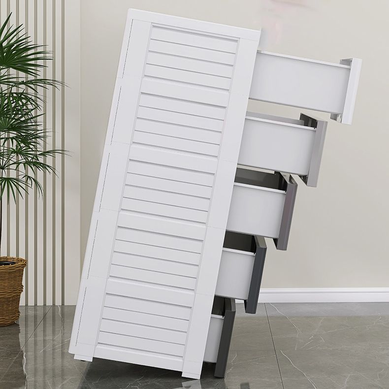 Contemporary Bedroom Wardrobe Plastic Drawers Storage Armoire