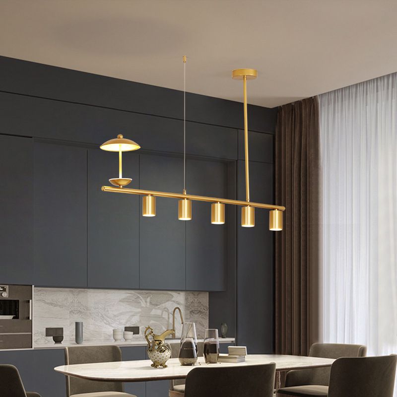 Lámpara de lámpara lineal moderna lámpara de lámpara múltiple iluminación de sala de vestíbulo