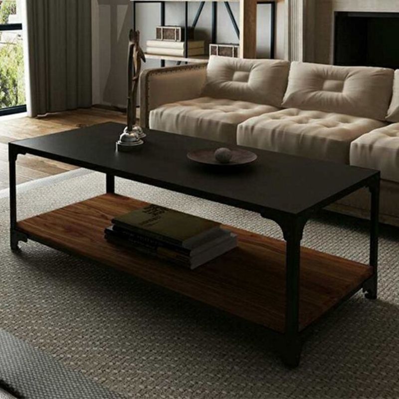 Contemporary Coffee Cocktail Table Solid Wood 4 Legs Coffee Table