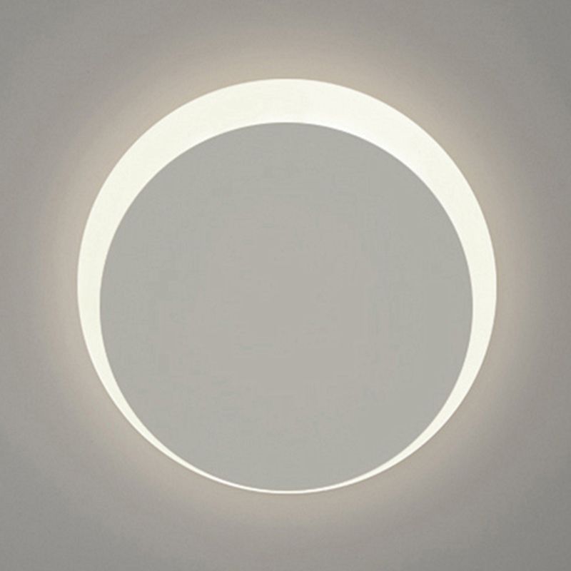 Runde Schatten Metall Wandleuchter moderner Stil Ein leichtem Lichtmontage Licht in Weiß