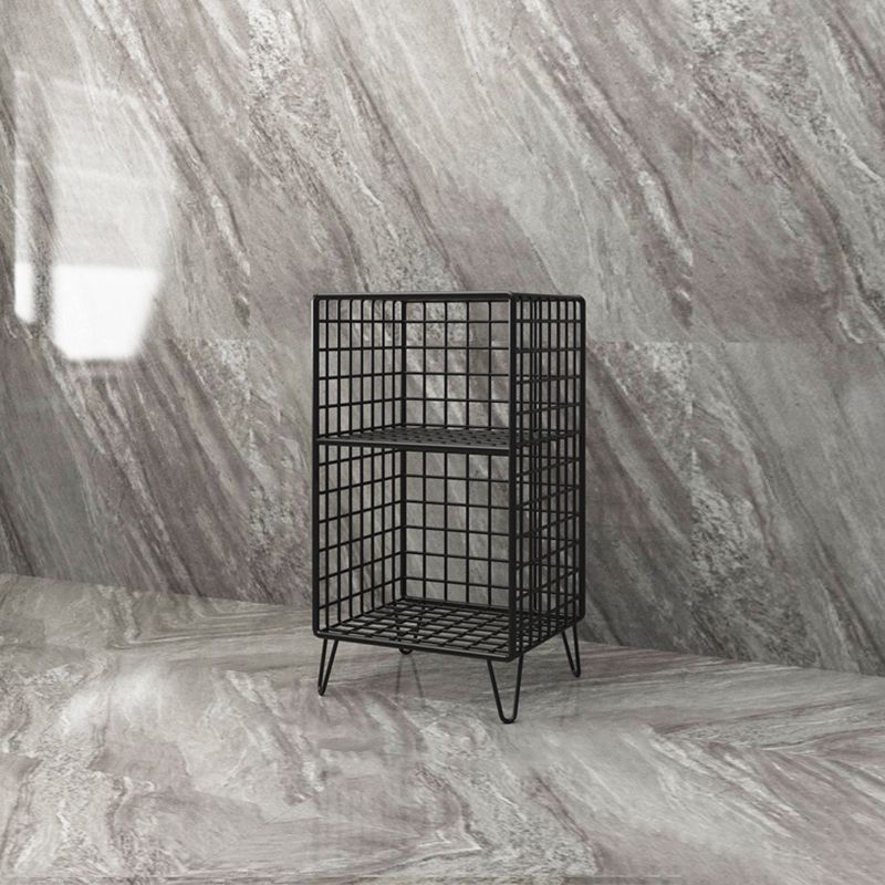 Metal Gold and Black Bookshelf Closed Back Book Shelf Shelves Included