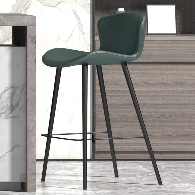 Modern Style Bar Stool Leather Backrest Counter Stool for Living Room