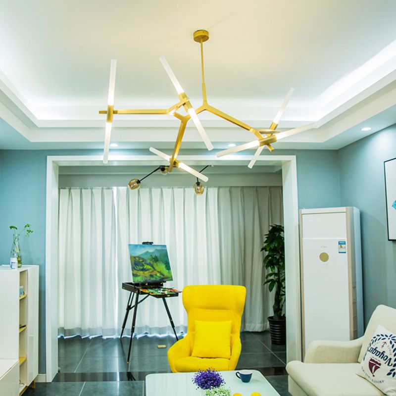 Radiation Chandelier Light Fixtures Modern Multi-Head Suspension Pendant Lamps for Living Room