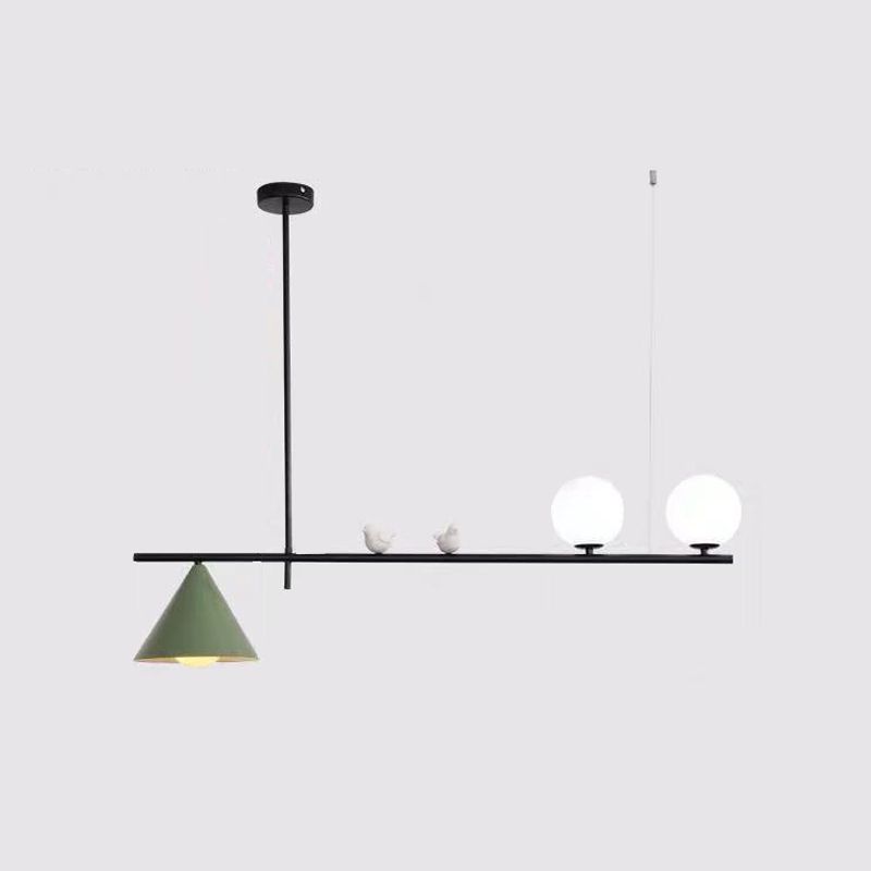 Aménagement en métal ombré île île MODERNE MODERNE PENDANT ÉCLAIR