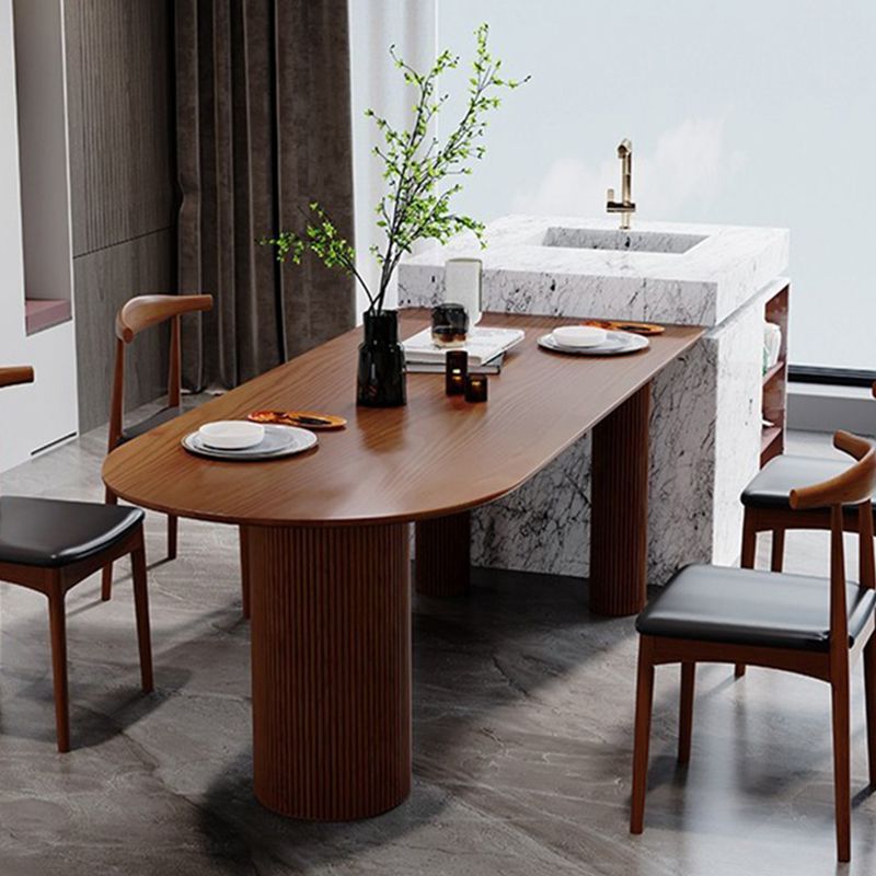 Modern Free Form Dining Table for Home Solid Wood Dinette Table