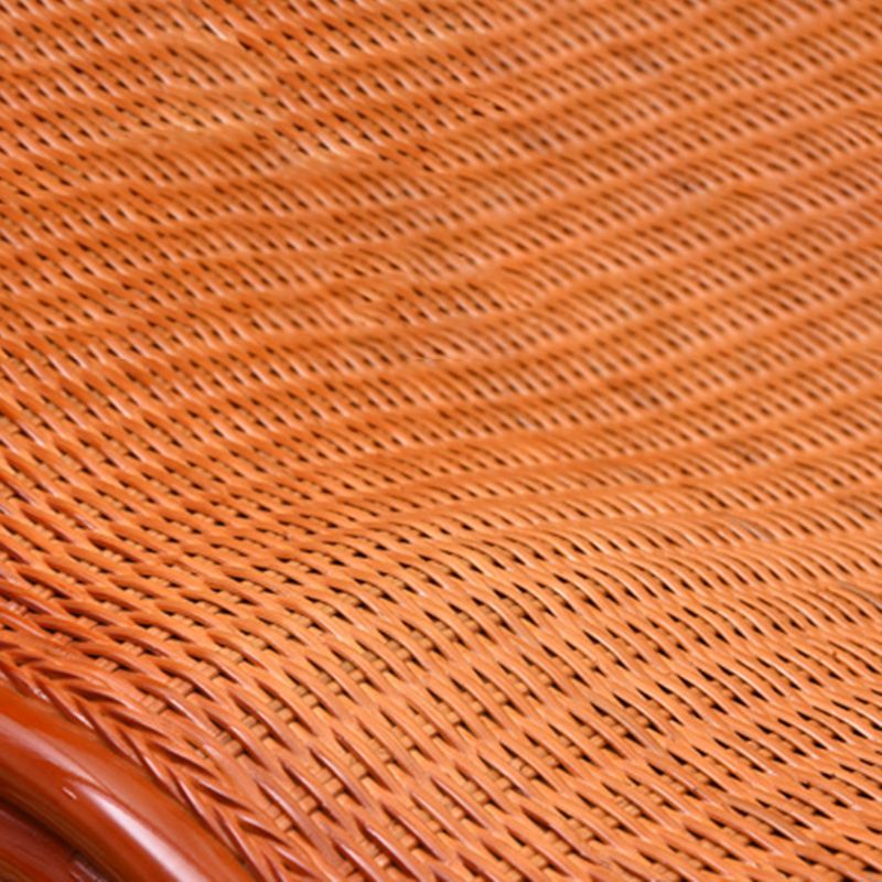 Traditional Spindle Rocking Chair Tobacco Finish with Pillow Rocker Chair Wicker