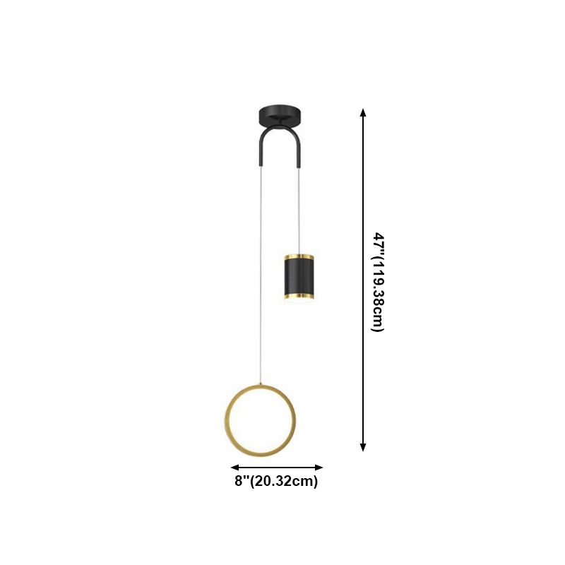 Géométrie Forme pendentielle Light Nordic Metal Devide LED Suspension LAMPE