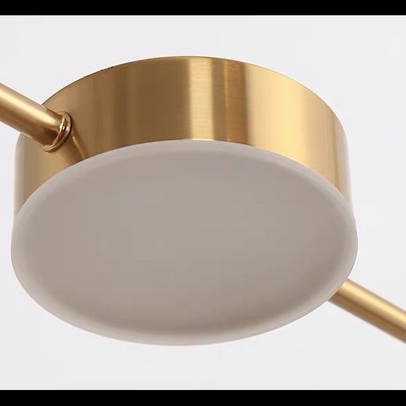 Minimalist Linear Island Lighting Metal 5-Light Dining Room LED Hanging Pendant Light