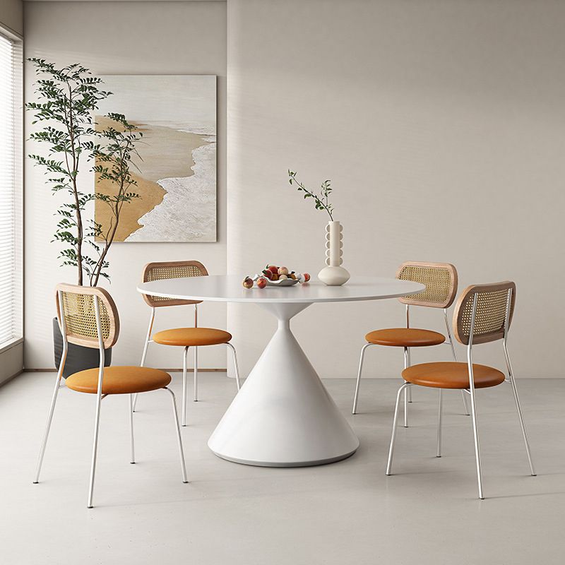 Modern 1/3/4/5 Pieces Dining Set Stone Round Dining Table for Kitchen