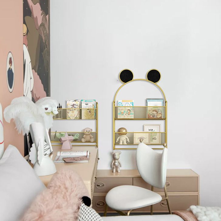 Wall Mounted Bookcase Scandinavian Style Bookshelf for Home Office Study Room