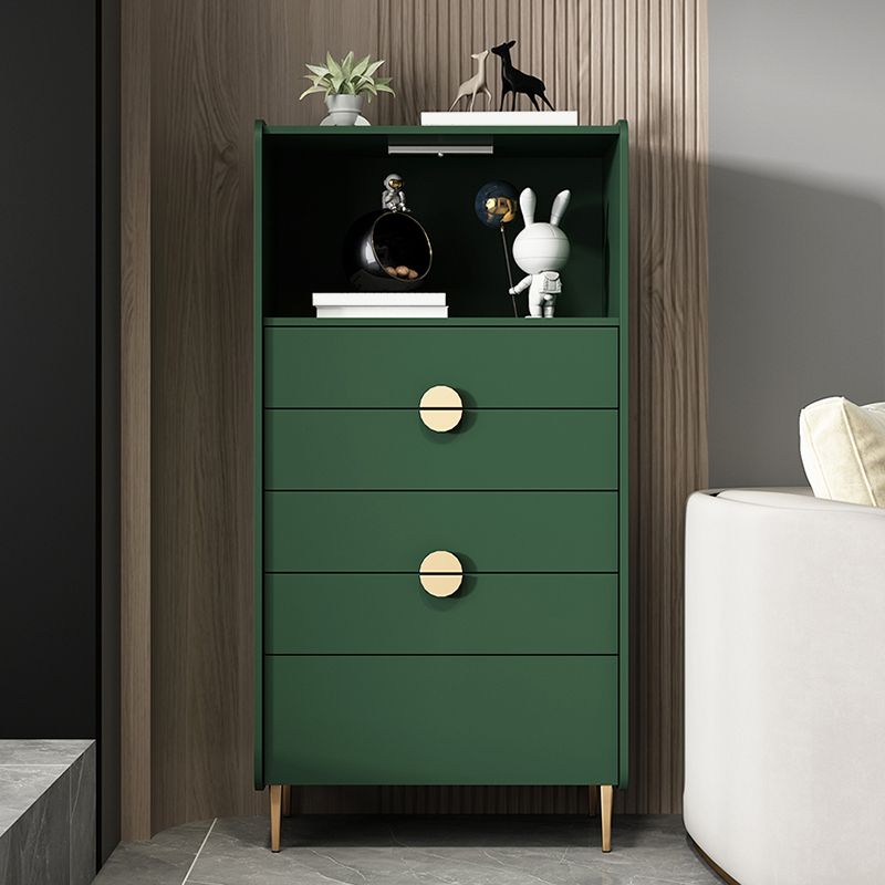 Modern Rectangle Chest Wood Straight Legs Side Cabinet with Drawer