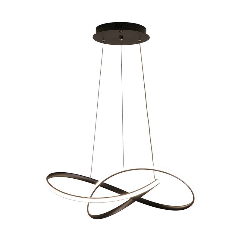 Moderne spiraalvorm Kroonluchter licht metaal 1 licht kroonluchter verlichtingsarmatuur