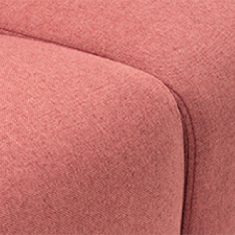 Contemporary Sofa with 2 Pillows Square Arm Living Room Settee
