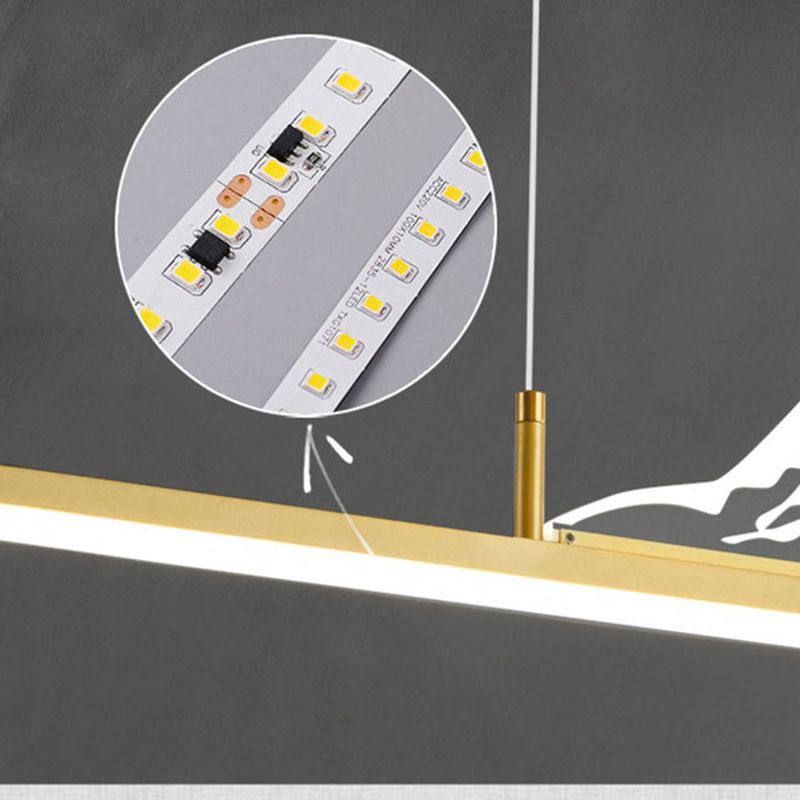 Accesorios de iluminación lineal modernos de aluminio Luz de la isla de la isla Luz