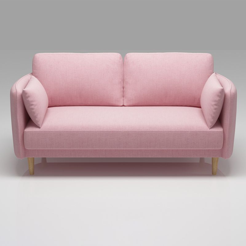 Linen Contemporary Standard Square Arm Sofa for Living Room, Apartment