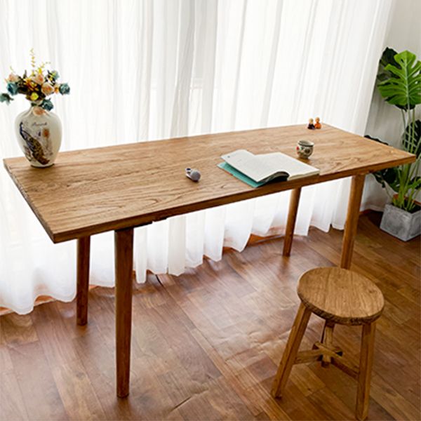 Solid Wood Base Table Rectangle Dining Table for Kitchen Dining Room