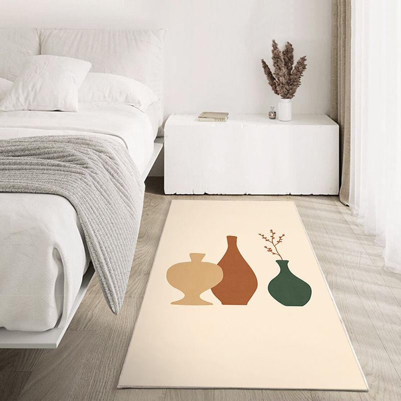 Abstract Color Block Rug Living Room Rectangle Shape Carpet Polyester Washable Area Rug