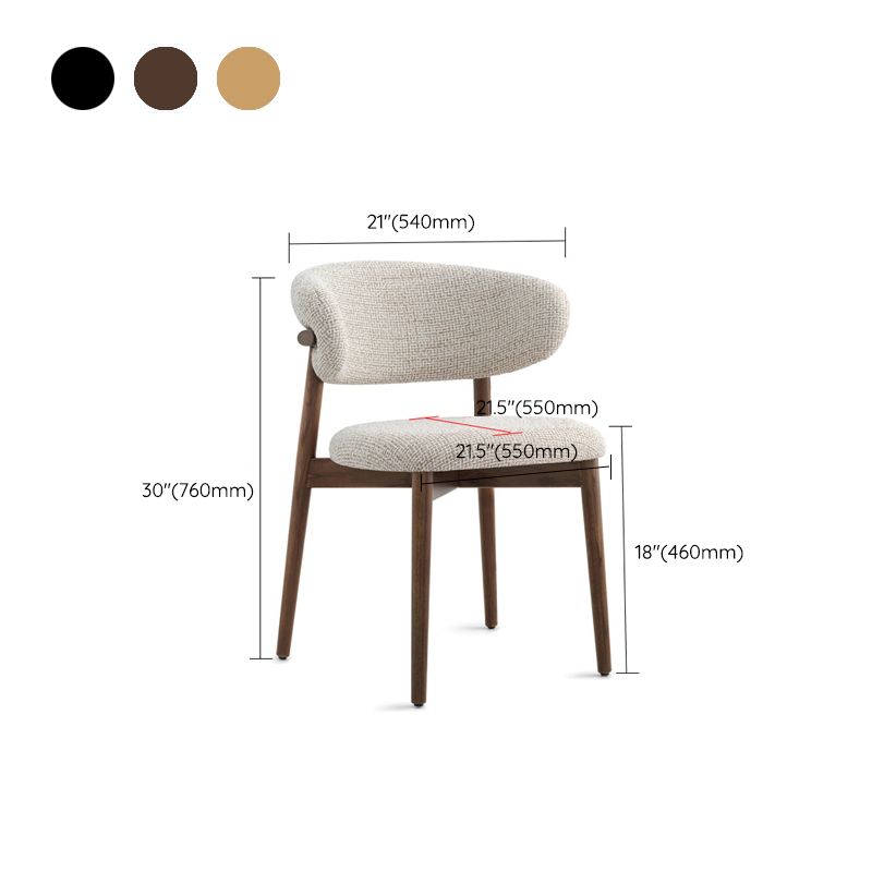 Modern Simple Side Chair Wooden Frame Side Dining Chair for Living Room