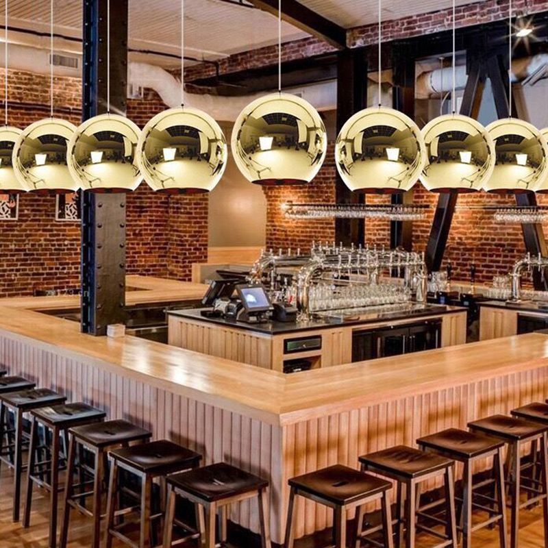Kreise Sphäre Anhänger Beleuchtungsbestand Modernes Glasrestaurant -Federung Licht