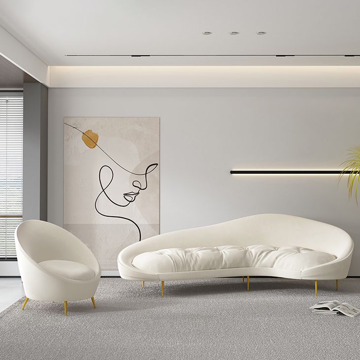Stationary Sofa Apartment Slope Arm Loveseat for Living Room