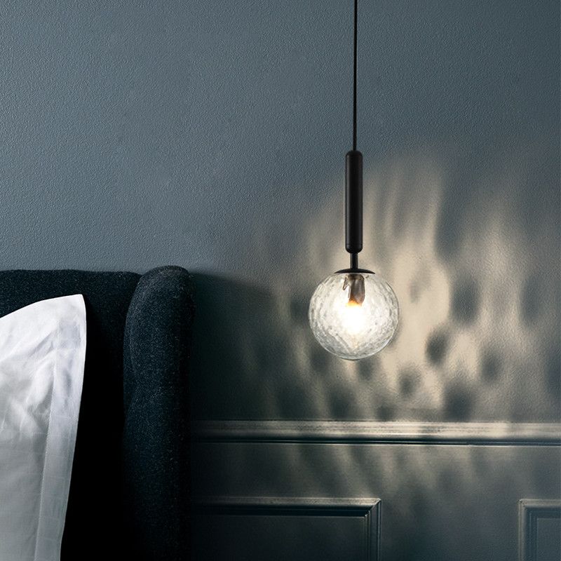 Global Glass Hanging Lamp Modern Dining Room Mini Pendant with 1 Light