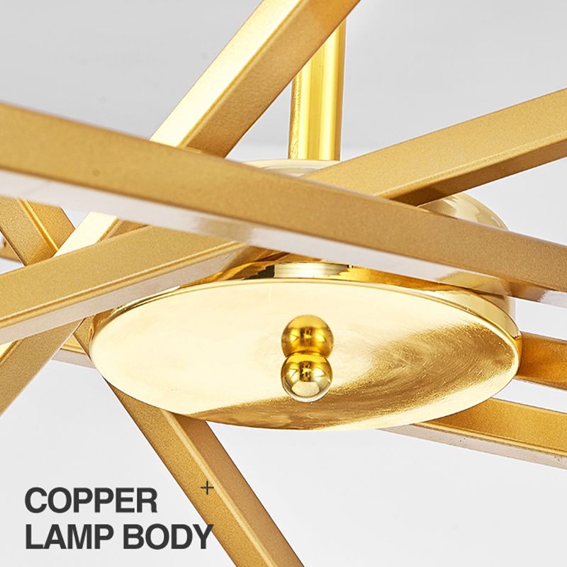 Sputnik kroonluchter lamp Eenvoudige lijnontwerpverlichtingsarmatuur voor woonkamer