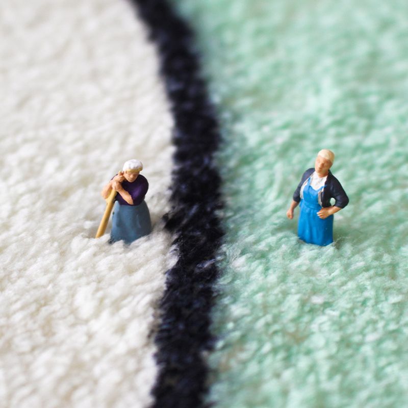 Nordic Plants Carpet Polyester Green Carpet Washable Carpet for Home Decor