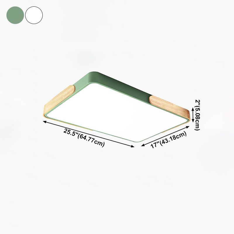 Modern Geometry Shape LED Ceiling Lamp Iron 1 Light Flush Mount Fixture for Living Room