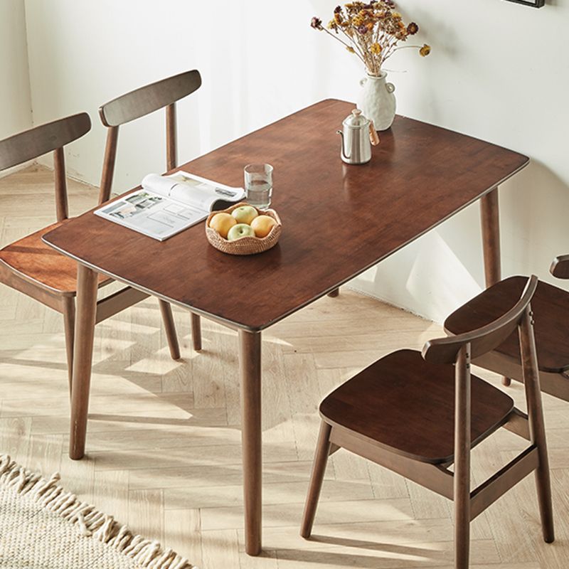 Moderner Stil Massivholz Esstisch Rechtecktisch mit 4 Beinen für Zuhause
