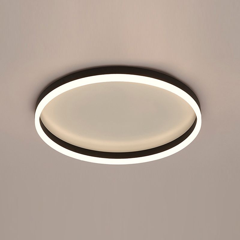 Luminaires de plafond encastrés de simplicité noire de lumière montée par plafond de LED pour le salon