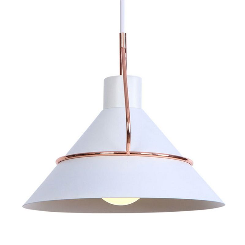 Metal Cone Mini 1-Light Pendant Lamp 9.8" Wide Industrial Style Lighting Fixture for Corridor Aisle