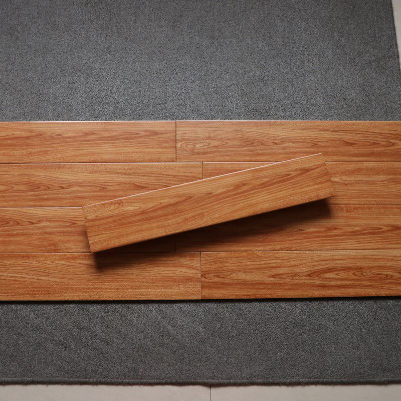 Wood Pattern Rectangle Floor Tile Straight Edge Indoor Floor Tile