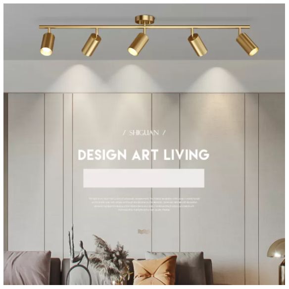 Alle Kupferspur-Beleuchtungsoberflächen gemontiertes Wohnzimmer Wohnzimmer Cloakroom Commercial Shop Gang Semi-Flush Mount Decke ohne Hauptlicht