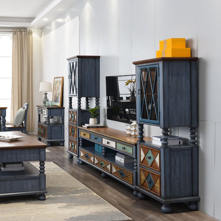 Rustic Floor Wine Rack Solid Wood Wine Bottle Holder for Living Room