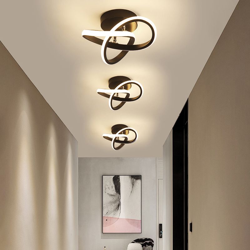 Lámpara de techo LED minimalista Lámpara de montaje en techo en espiral