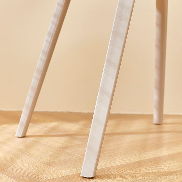 Plastic Side Chair Scandinavian Style Arm Solid Back Chairs for Home