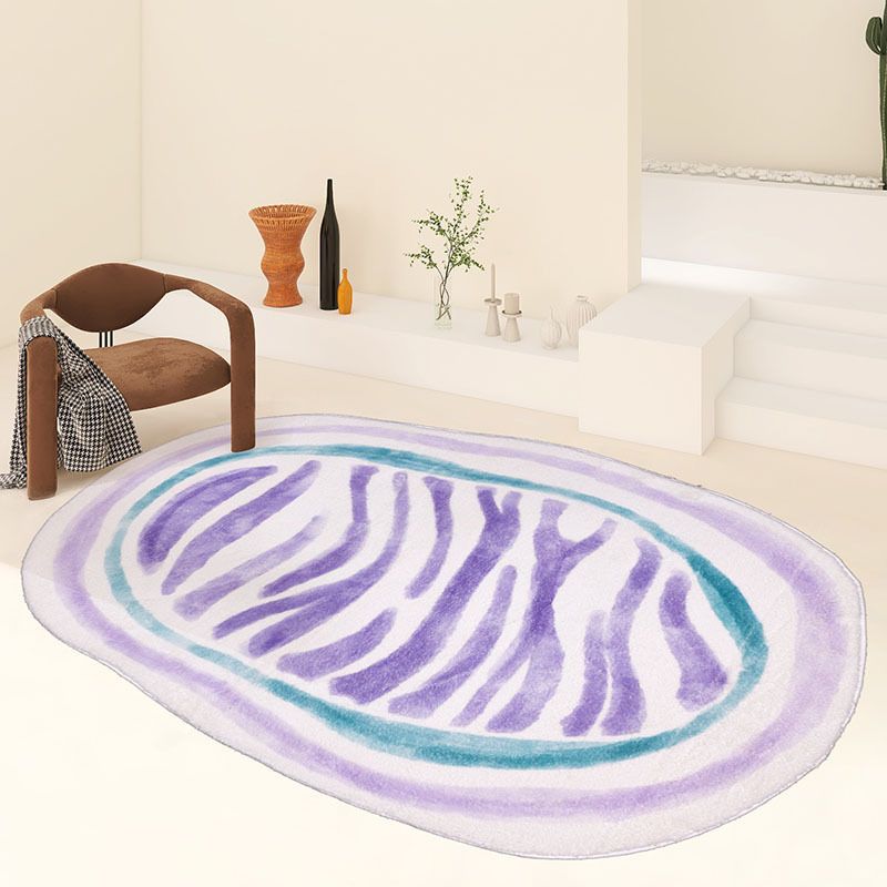 Yellow Modern Rug Polyester Checked Pattern Rug Washable Rug for Living Room