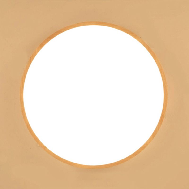 Ronde Flush Plafond Licht Armatuur Modern 1-Licht Beige Flush Mount Lamp met Acryl