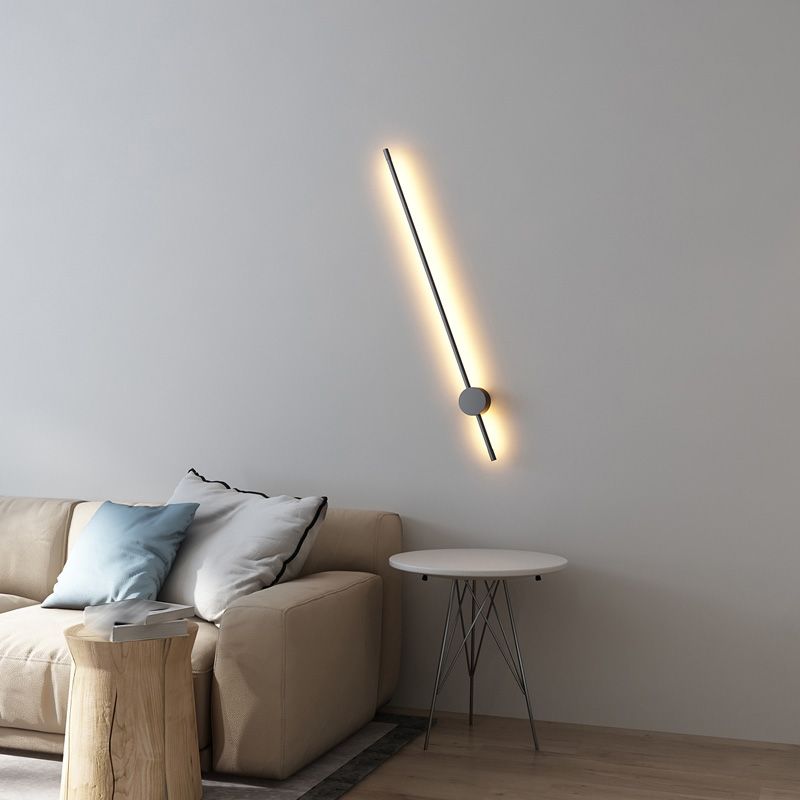 Iluminación de apliques de pared lineal de metal de estilo moderno de pared LED montada en pared