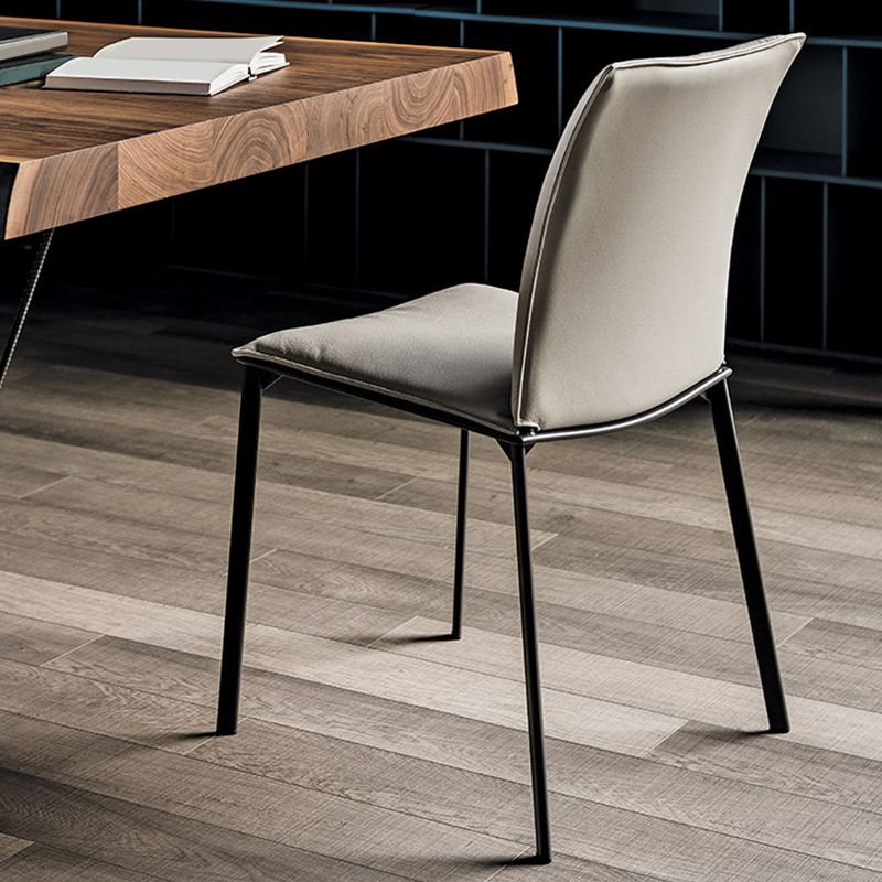 Contemporary Upholstered Dining Chairs Kitchen Dining Chair in White