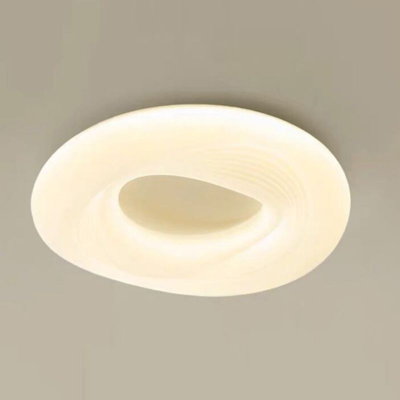 Modern LED Flush Round in White Iron and Acrylic Ceiling Flush Lighting