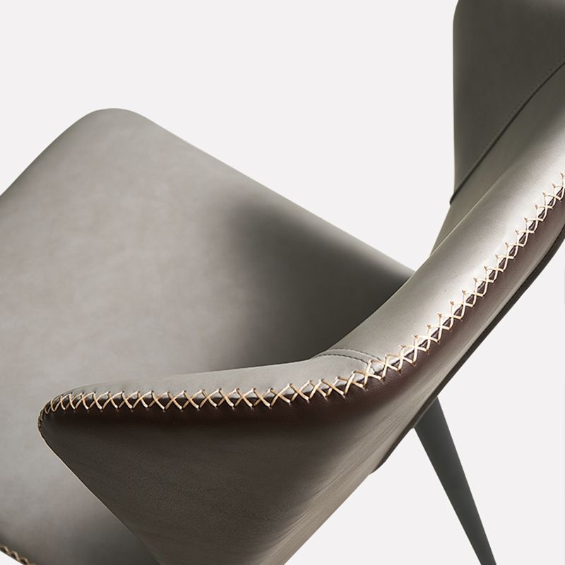 Sillas de comedor estilo moderno Sillas orejeras sin brazos para cocina con patas de metal