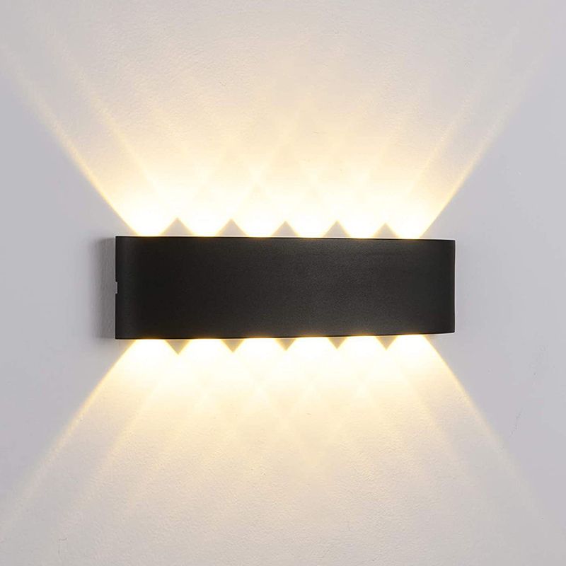 Éclairage mural de forme rectangulaire Métal de style moderne 1 lampe d'applications légères pour extérieur