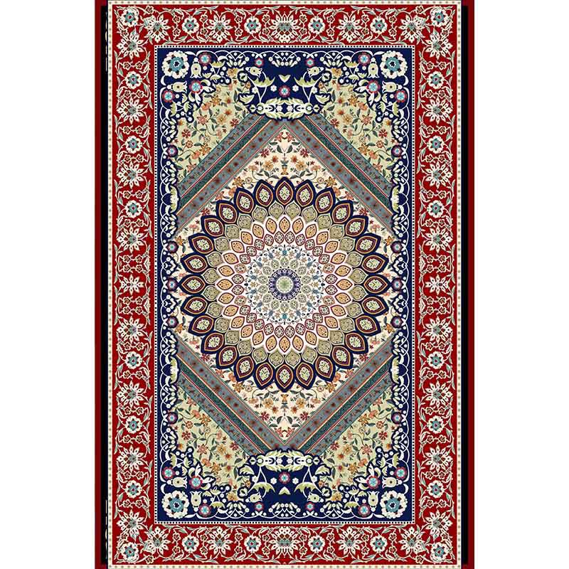 Dunkle Farbe Luxus Teppich Polyester Konzentrische Kreise Fläche Teppich nicht rutschfest