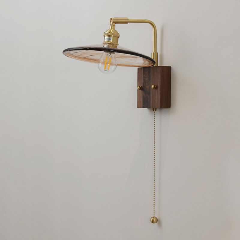 Japanese Style Wooden Wall Light Geometry Shape Wall Lamp for Living Room