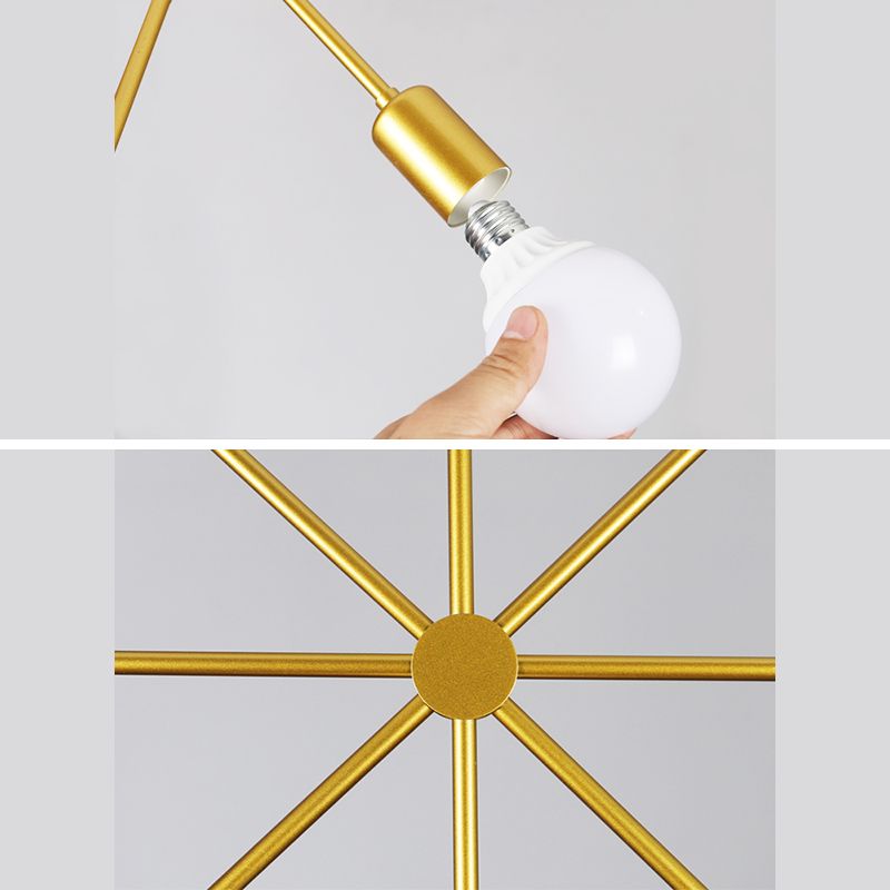 Metallhangende Deckenleuchte geometrische minimalistische Style Hanging Pendellicht für Stoffladen