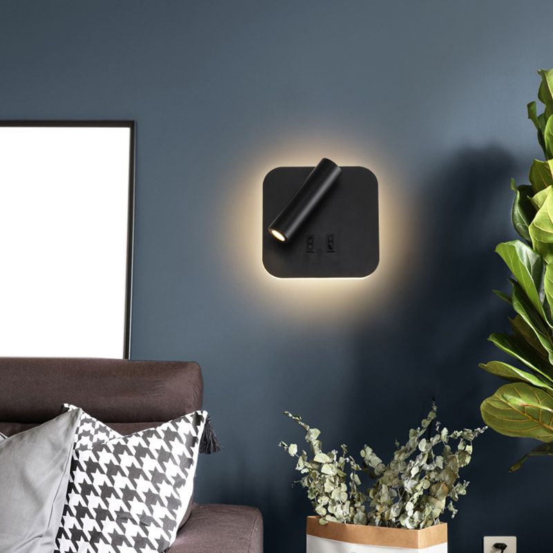 2-Light Wall Sconce Modern Style Metal Wall Lighting for Bedside