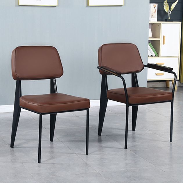 Metal Industrial Arm Chair Open Back Dining Kitchen Room Chair